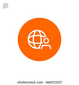  Global business icon Vector. 