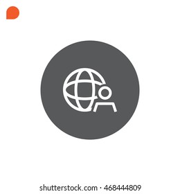  Global business icon Vector. 