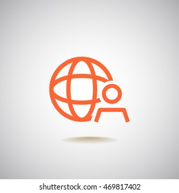  Global business icon Vector. 