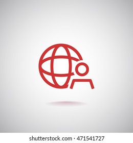  Global business icon Vector. 