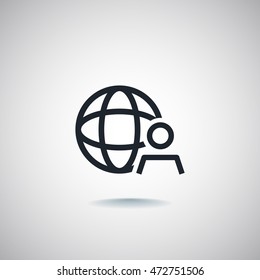  Global business icon Vector. 