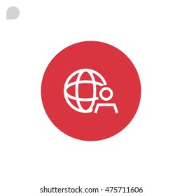  Global business icon Vector. 
