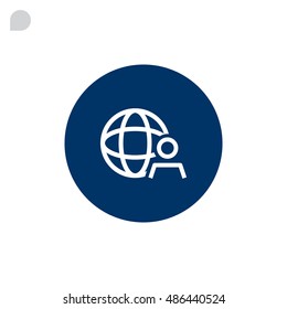  Global business icon Vector. 