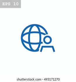  Global business icon Vector. 