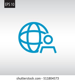  Global business icon Vector. 