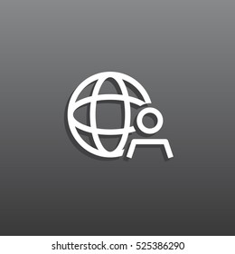  Global business icon Vector. 