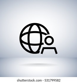  Global business icon Vector. 