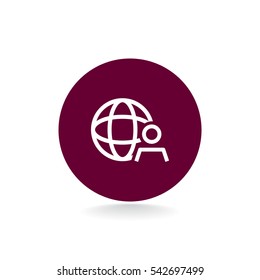  Global business icon Vector. 