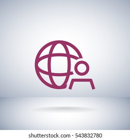  Global business icon Vector. 