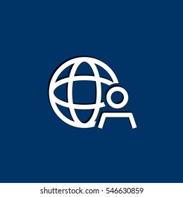  Global business icon Vector. 