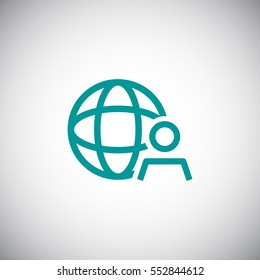  Global business icon Vector. 