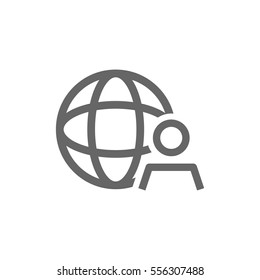  Global business icon Vector. 
