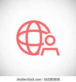  Global business icon Vector. 