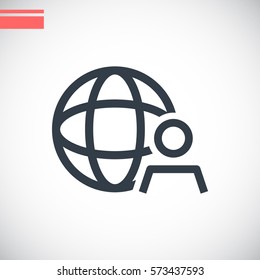  Global business icon Vector. 