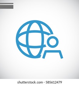  Global business icon Vector. 