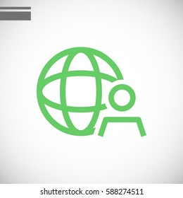  Global business icon Vector. 