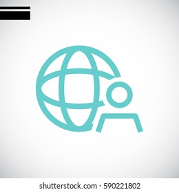  Global business icon Vector. 