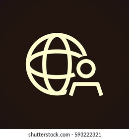  Global business icon Vector. 