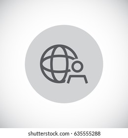  Global business icon Vector. 