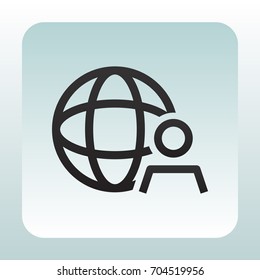 Global business icon Vector. 