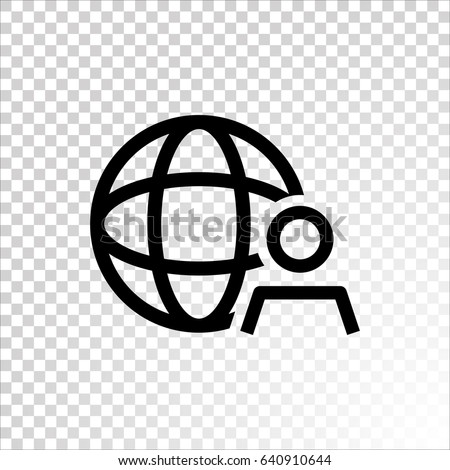  Global business icon Vector. 