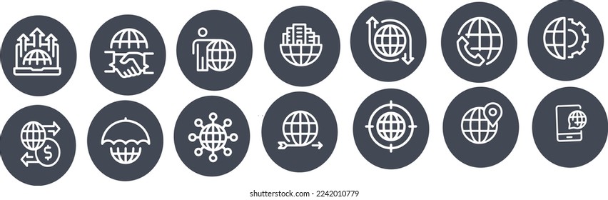 global business icon vector design