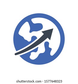 Global business Icon, Vector graphics