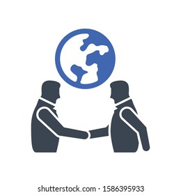 Global business icon, Vector graphics