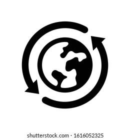 Global business icon, vector graphics