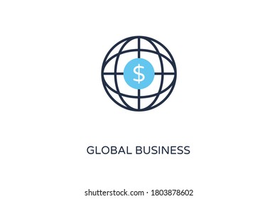 
Icono Global Business en vector. Logotipo
