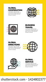 GLOBAL BUSINESS AND ILLUSTRATION ICON CONCEPT 