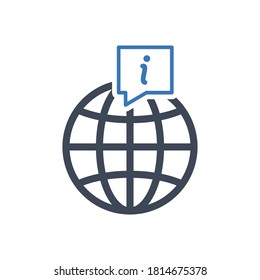 Global business information flat vector icon