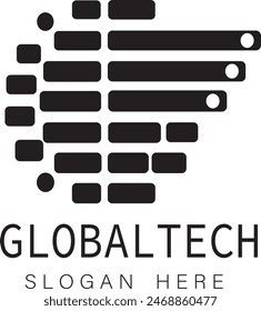 Globales Unternehmenslogo, Vektorillustration des globalen Unternehmenslogos, internationales Unternehmenslogo, Globale Technologie, Unternehmenslogo für Berater, Weltweites Unternehmenslogo, Weltweites Unternehmenslogo