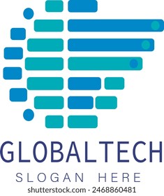 Logotipo de negocio global, Ilustración vectorial de ícono de negocio global, ícono de negocio internacional, Tecnología global, logotipo creativo de empresa consultora, logotipo de negocio mundial, ícono mundial