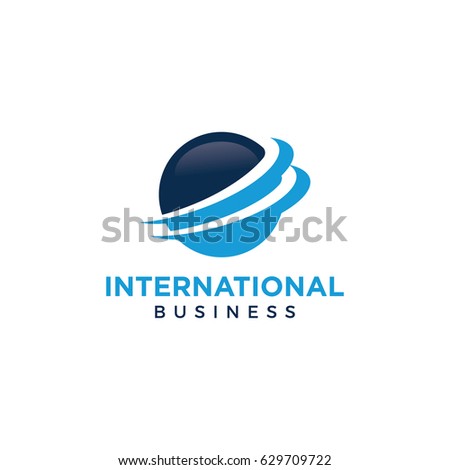 global business logo icon vector template