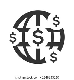 Globales Vektorillustration für Unternehmen