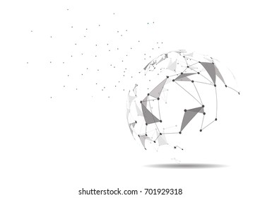 Global business network connection. World map point and line composition concept of global business. Vector Illustration