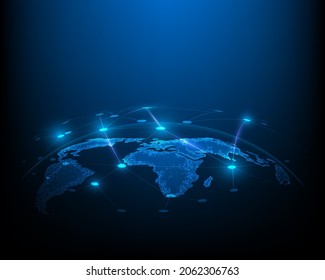 Global business network of money transfers and currency exchange illustration