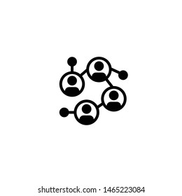 Global, Business Network vector icon. People, Social network icon. Vector illustration.