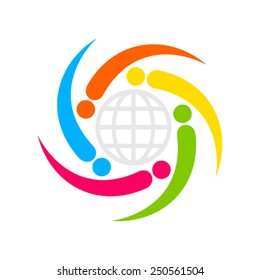 global business relation icon design concept vector