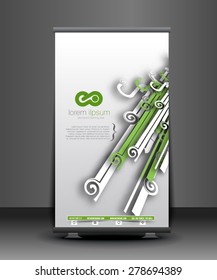 Global Business Roll Up Banner Design