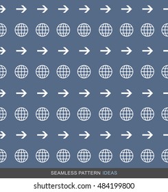 Global Business Seamless Pattern, Background, Vector, Endless texture can be used for wallpaper, Pattern fills, Web pages background