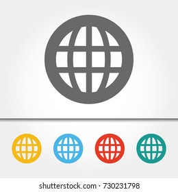 Global Business Single Icon Vector Illustration