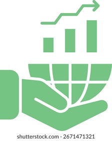 Globales Unternehmen, einzelne Vektorgrafik-Symbol