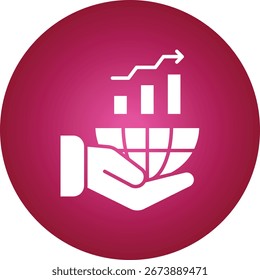 Ilustración de icono de Vector único de negocios globales
