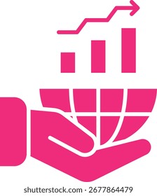 Globales Unternehmen, einzelne Vektorgrafik-Symbol