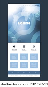 Global Business, Technology - Website Template Design