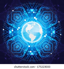 Negocios globales. Vector.