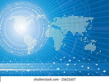 Global business. Vector.