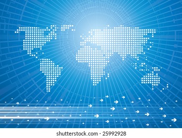 Negocios globales. Vector.